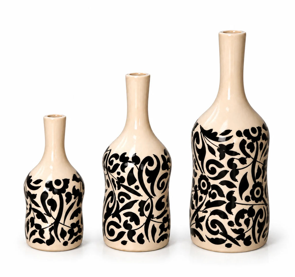 Black Ceramic Table Vase